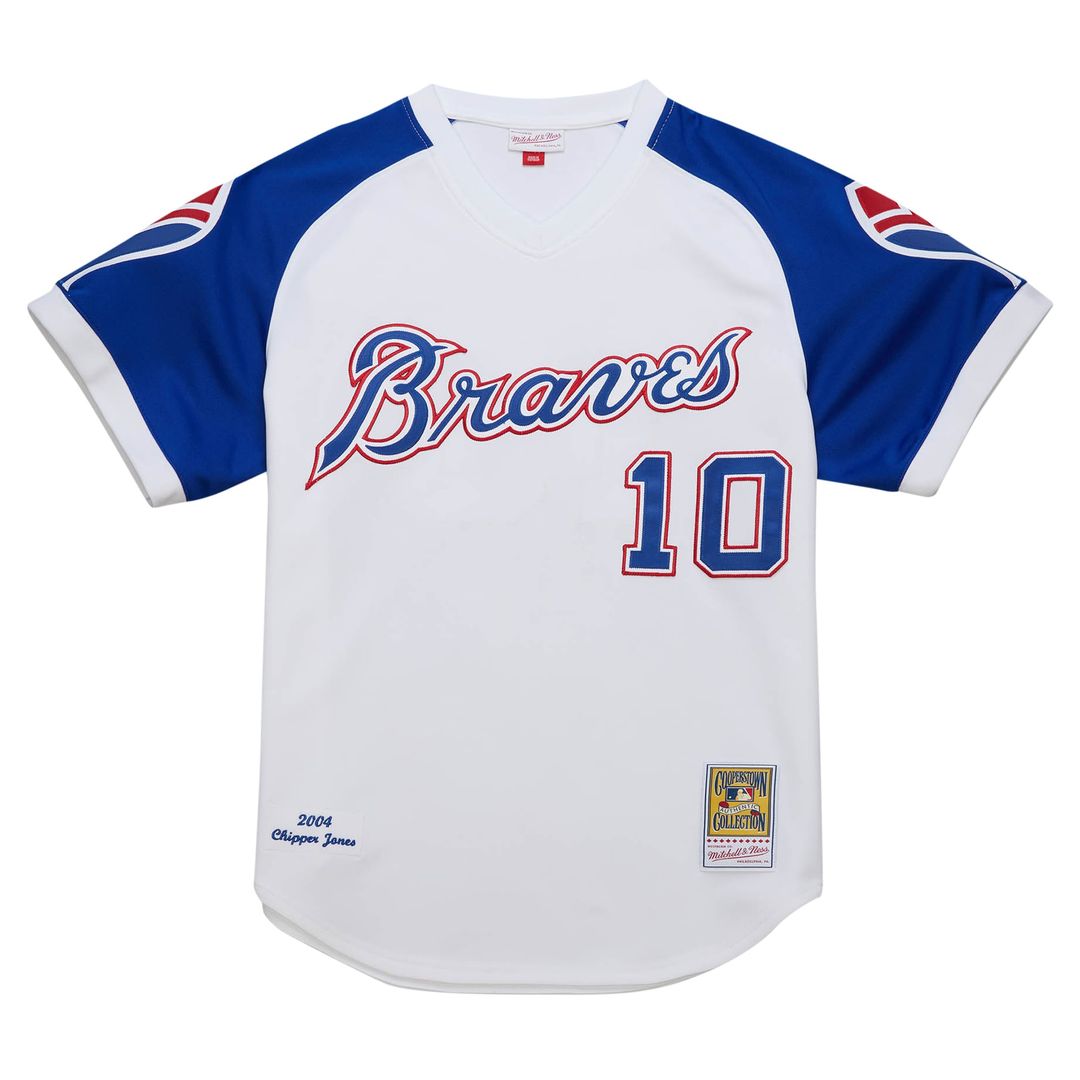 Chipper Jones Atlanta Braves Mitchell & Ness 2004 Cooperstown Collection Authentic Throwback Jersey - White | MLB Fan Gear