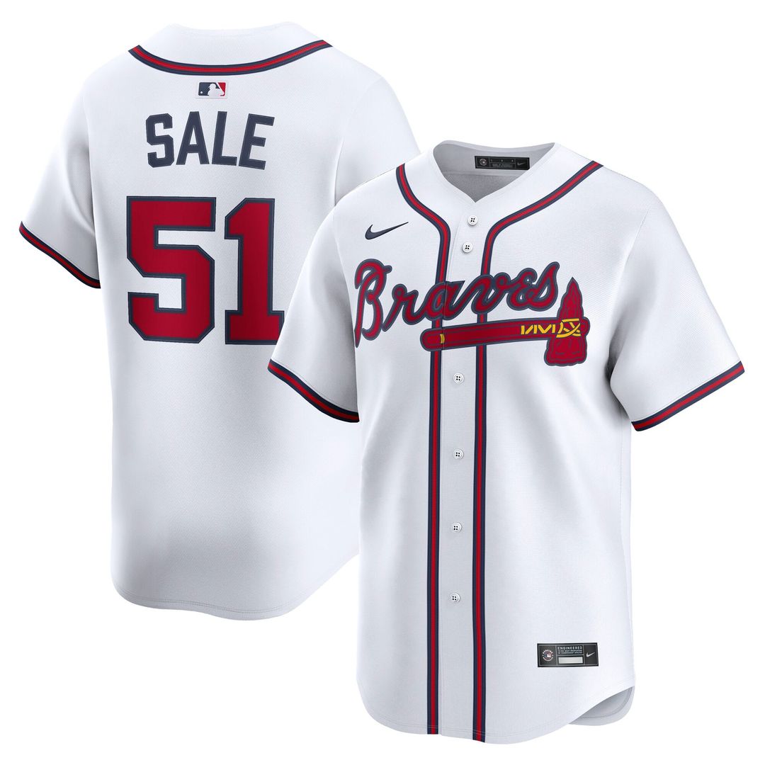 Chris Sale Atlanta Braves Nike Home Limited Player Jersey - White | MLB Fan Gear