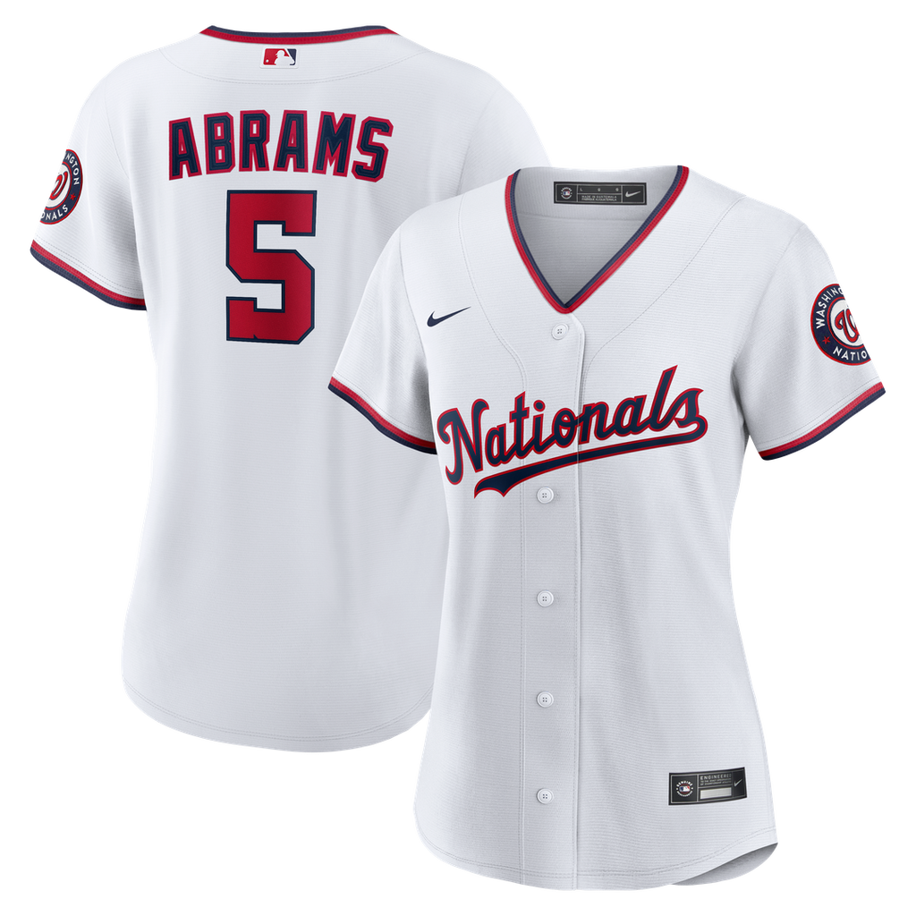 CJ Abrams Washington Nationals Nike Women's Home Replica Player Jersey - White | MLB Fan Gear