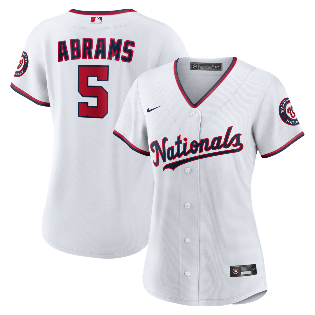CJ Abrams Washington Nationals Nike Women's Home Replica Player Jersey - White | MLB Fan Gear