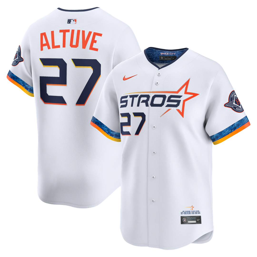 Jose Altuve Houston Astros Nike 2025 City Connect Limited Player Jersey - White | MLB Fan Gear