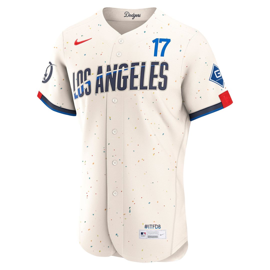 Shohei Ohtani Los Angeles Dodgers Nike City Connect Authentic Sponsor Patch Jersey - Cream | MLB Fan Gear