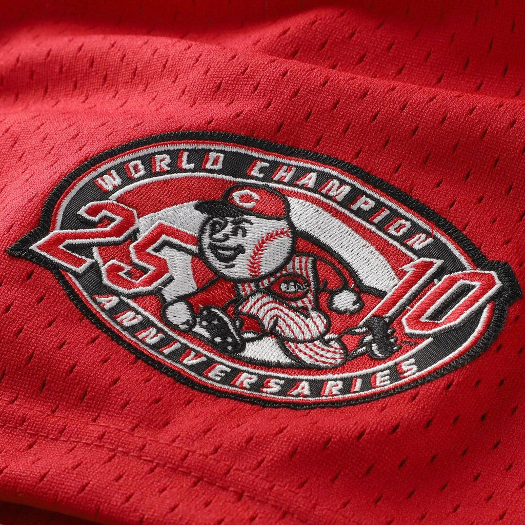 Barry Larkin Cincinnati Reds Mitchell & Ness Cooperstown Collection Mesh Batting Practice Button-Up Jersey - Black | MLB Fan Gear