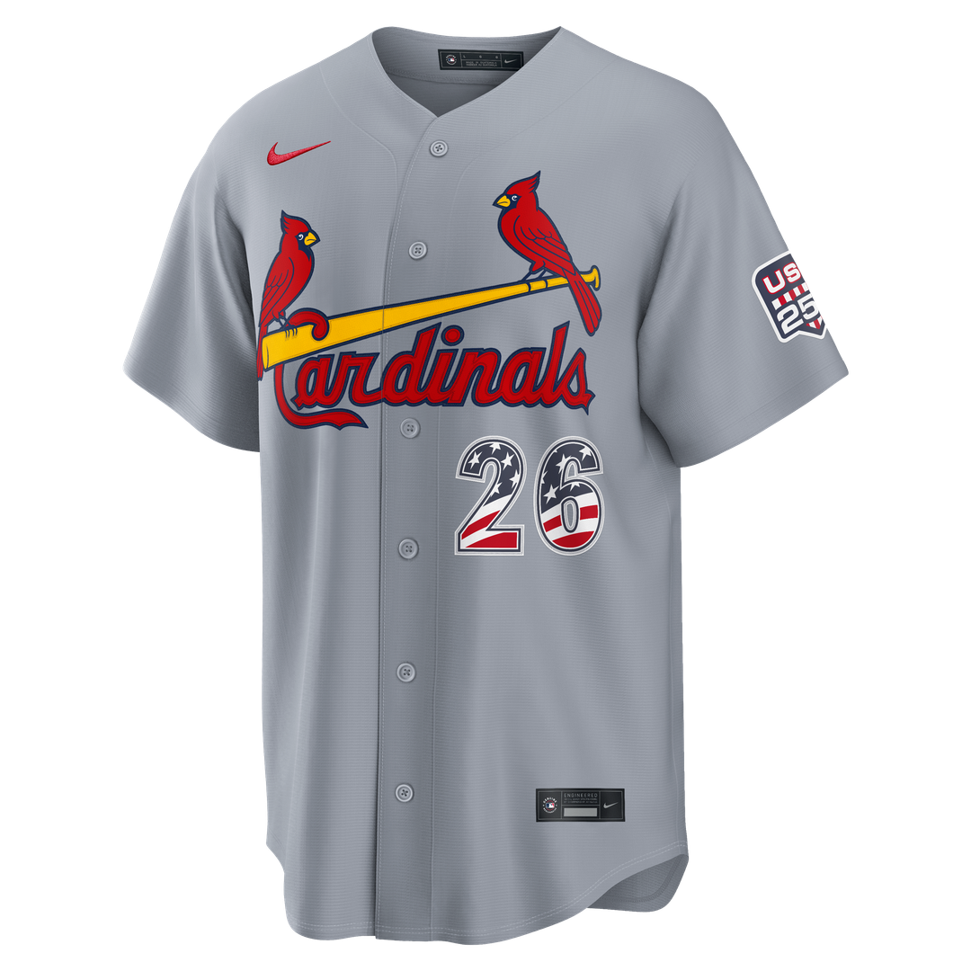 JJ Wetherholt St. Louis Cardinals Nike USA 250 Fourth of July Road Stadium Jersey - Gray | MLB Fan Gear