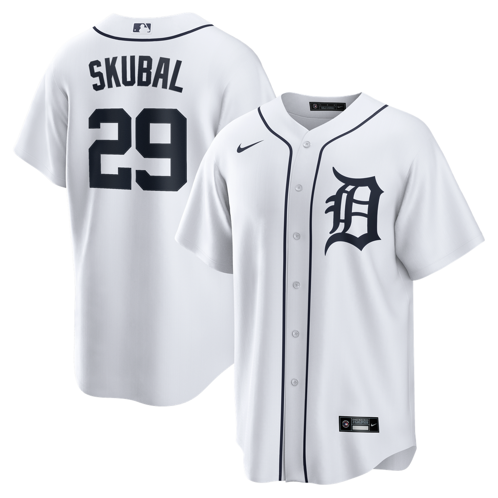 Tarik Skubal Detroit Tigers Nike Home Replica Jersey - White | MLB Fan Gear