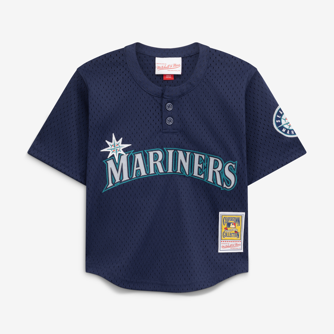 Ken Griffey Jr. Seattle Mariners Mitchell & Ness Toddler Cooperstown Collection Mesh Batting Practice Jersey - Navy | MLB Fan Gear