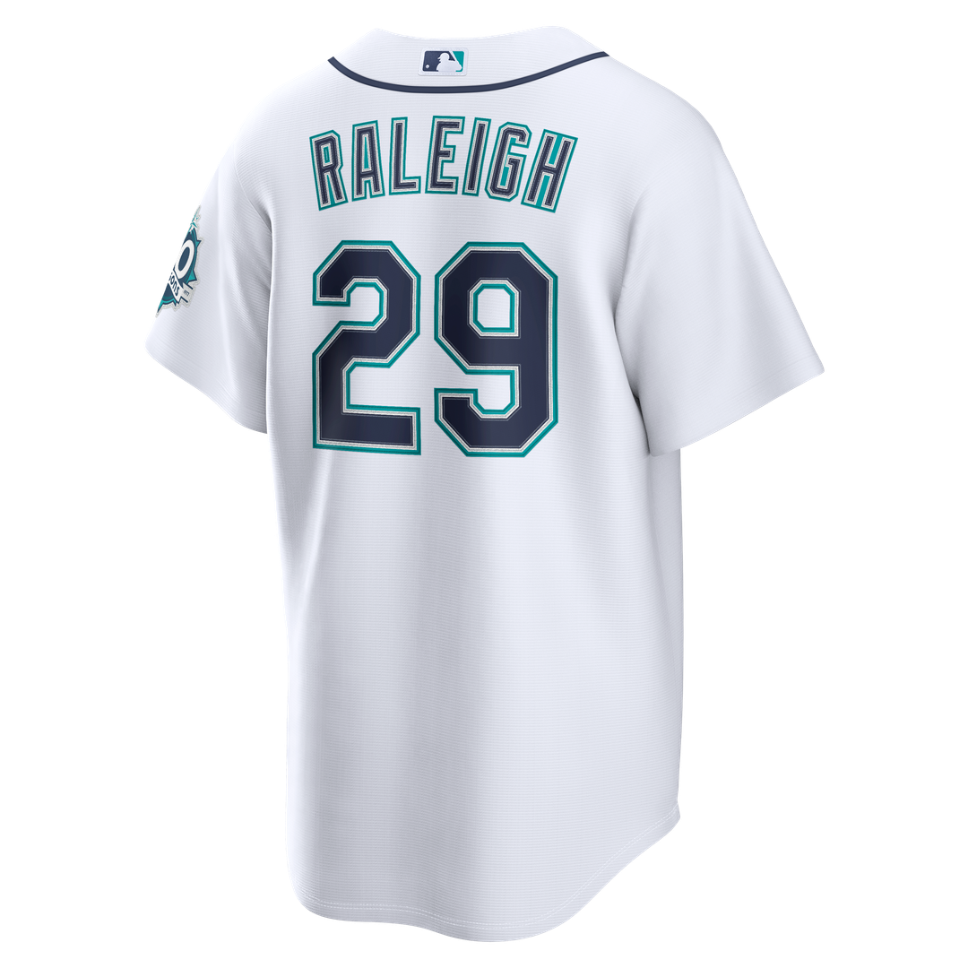 Cal Raleigh Seattle Mariners Nike Road Stadium 50th Season Patch Jersey - Navy | MLB Fan Gear