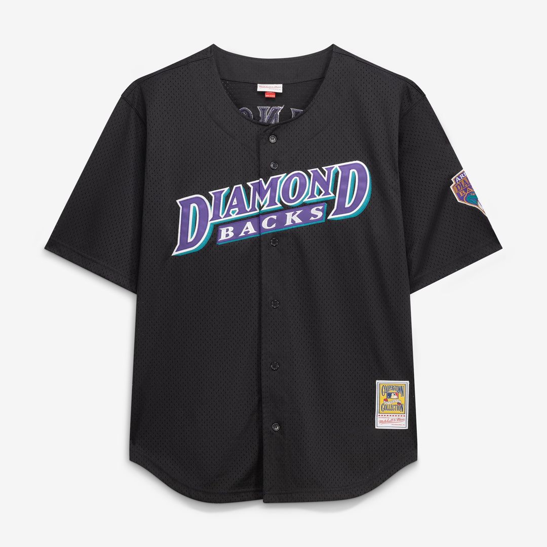 Randy Johnson Arizona Diamondbacks Mitchell & Ness Big & Tall Cooperstown Mesh Batting Practice Jersey - Black | MLB Fan Gear