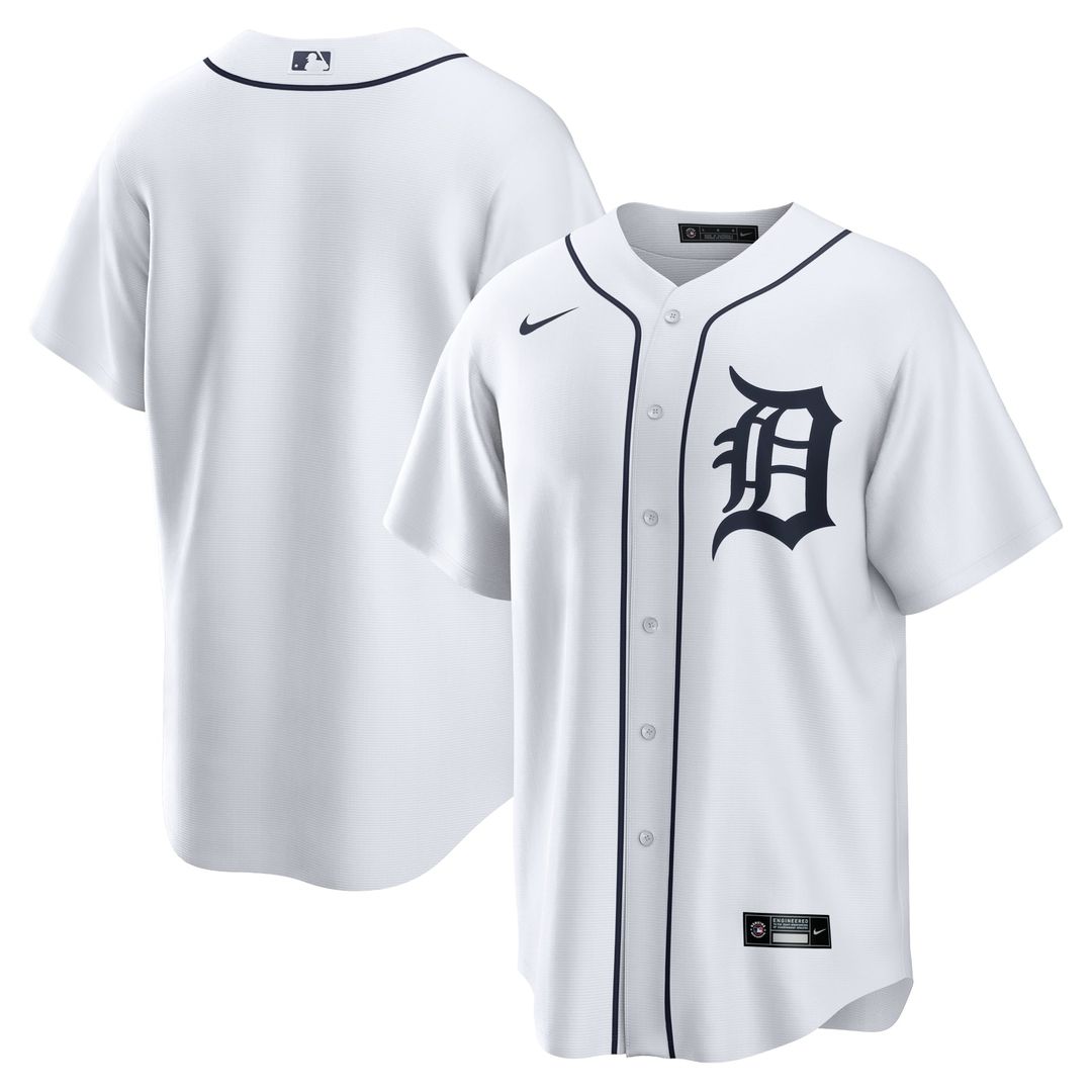 Detroit Tigers Nike Home Replica Team Jersey - White | MLB Fan Gear