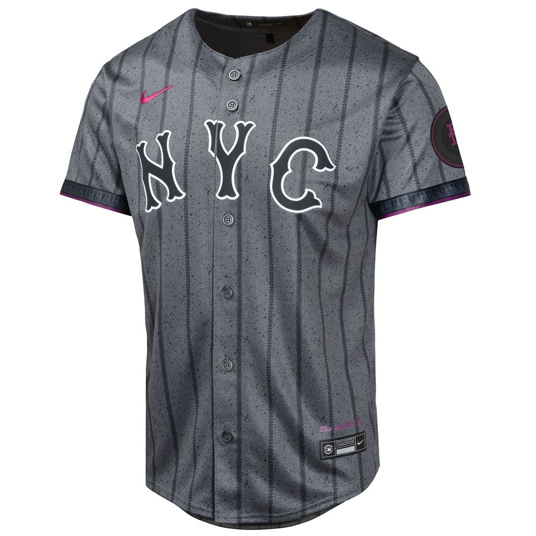 Brandon Nimmo New York Mets Nike Youth 2024 City Connect Limited Player Jersey - Graphite | MLB Fan Gear