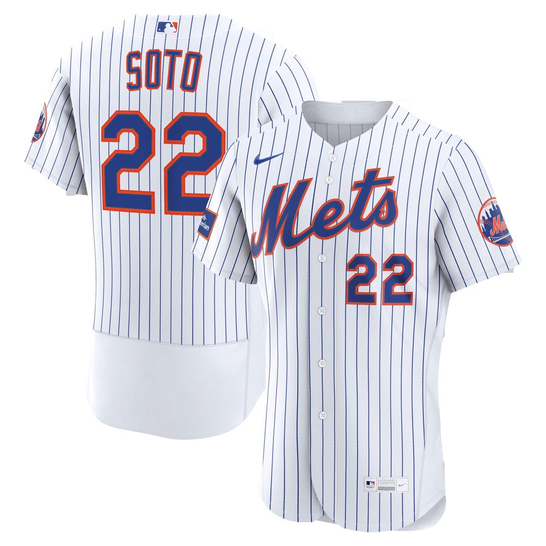 Juan Soto New York Mets Nike Home Authentic Sponsor Patch Jersey - White | MLB Fan Gear