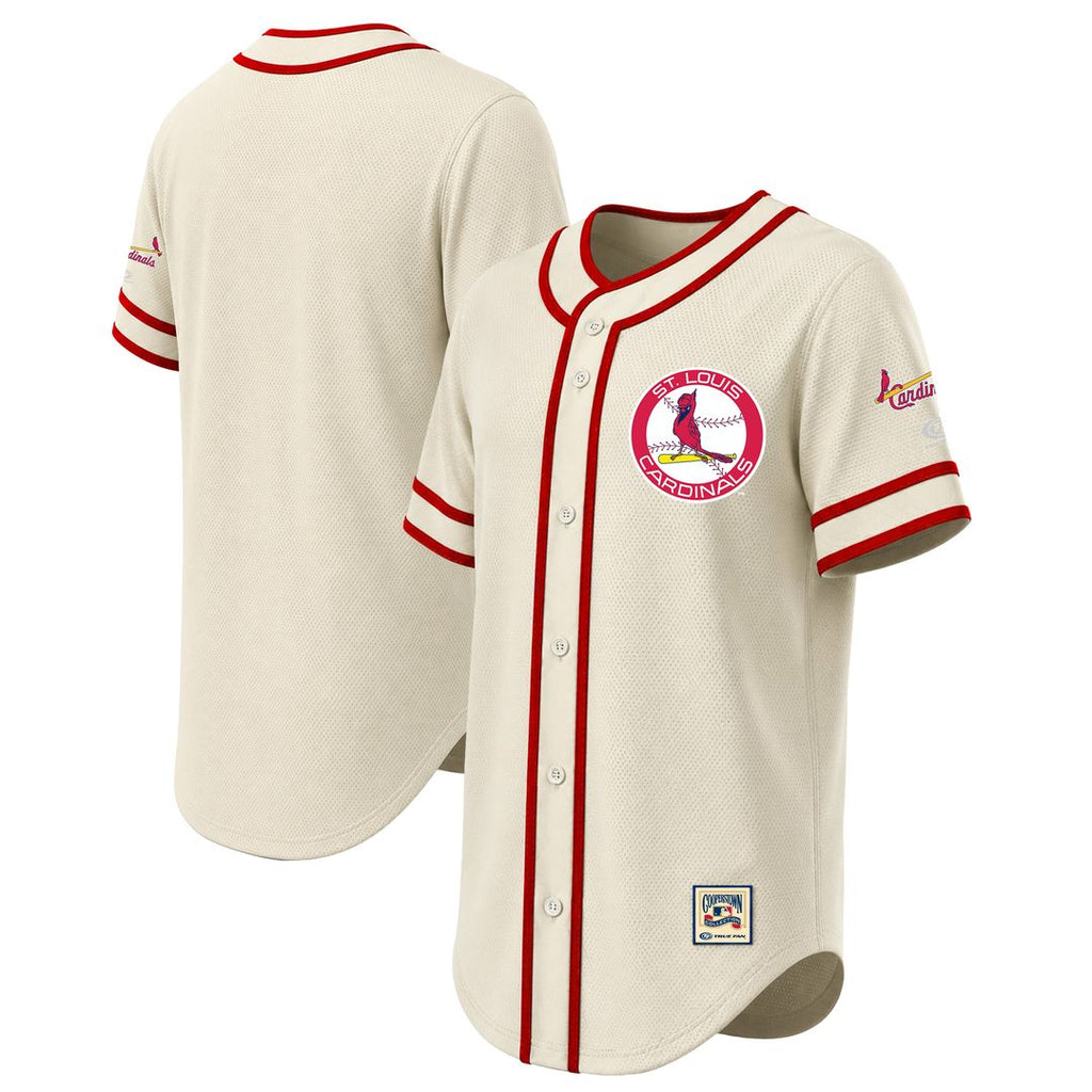 St. Louis Cardinals Stitches Throwback Fashion Jersey - Natural | MLB Fan Gear