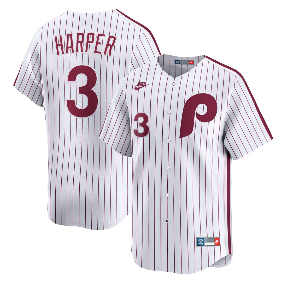 Bryce Harper Philadelphia Phillies Nike Cooperstown Collection Limited Jersey - White | MLB Fan Gear