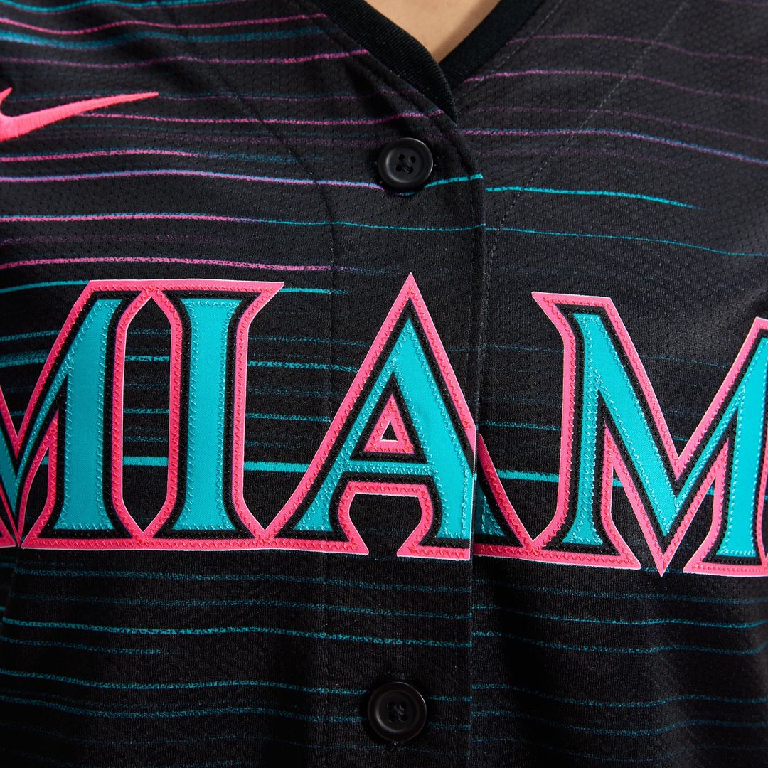 Miami Marlins Nike Women's 2025 City Connect Limited Jersey - Black | MLB Fan Gear
