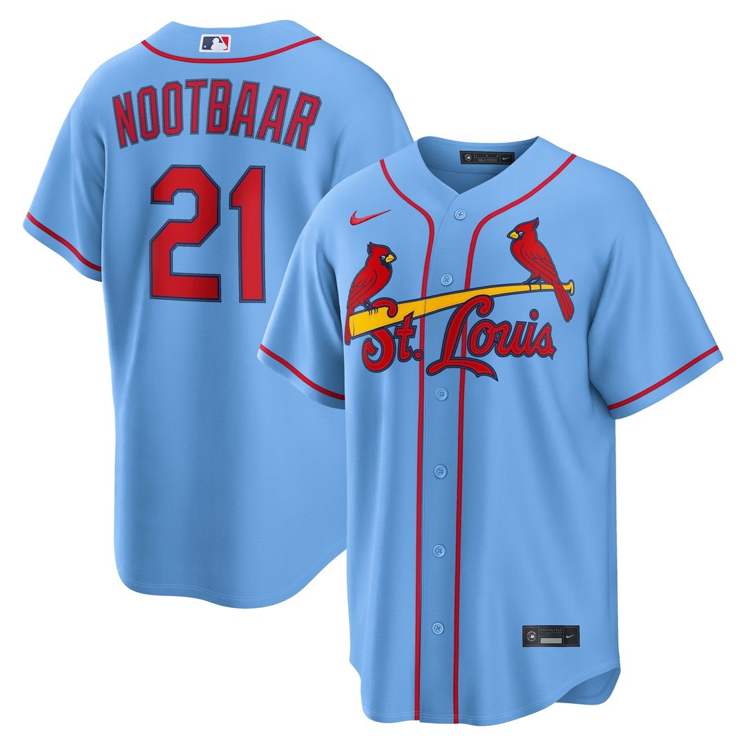 Lars Nootbaar St. Louis Cardinals Nike Alternate Replica Jersey - Light Blue | MLB Fan Gear