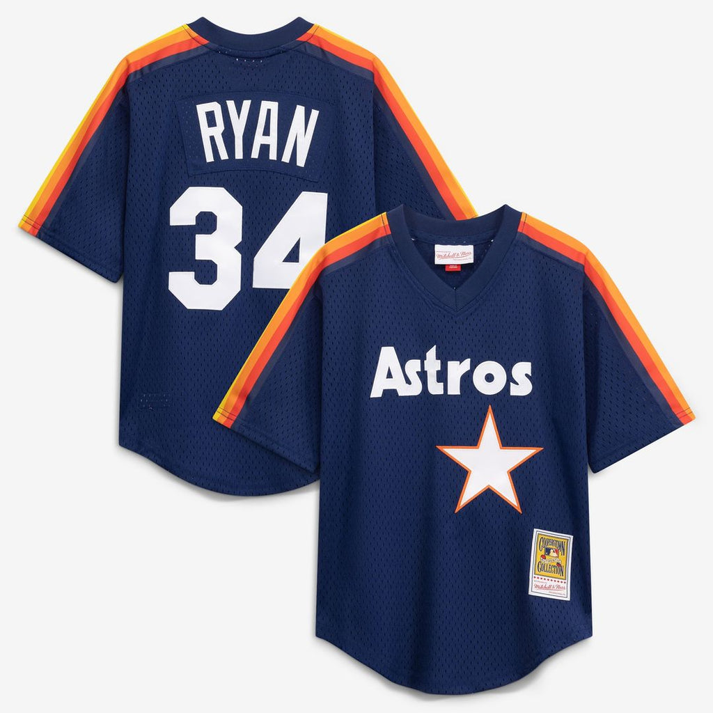 Nolan Ryan Houston Astros Mitchell & Ness Toddler Throwback Mesh Batting Practice Jersey - Navy | MLB Fan Gear