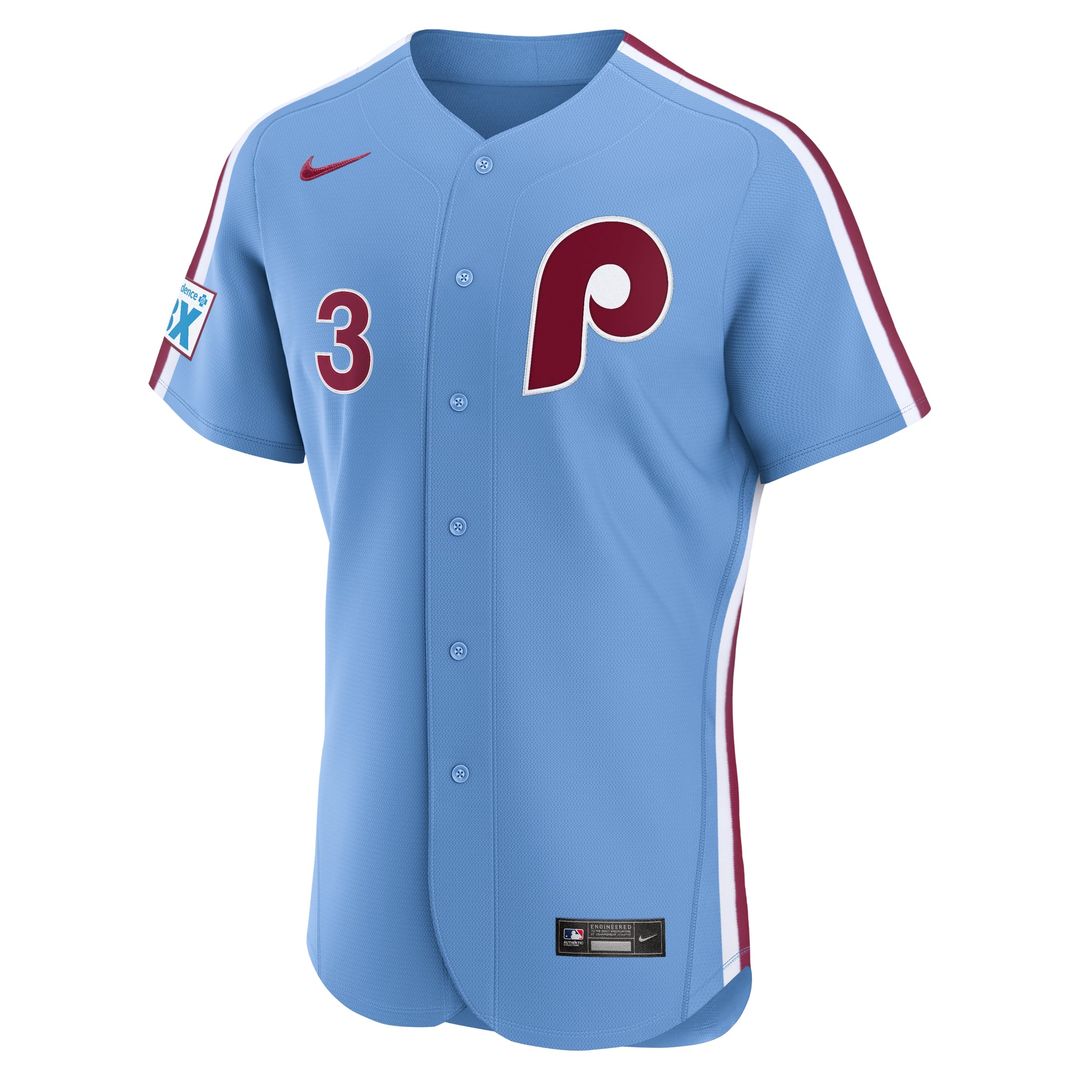Bryce Harper Philadelphia Phillies Nike Alternate Authentic Sponsor Patch Jersey - Light Blue | MLB Fan Gear