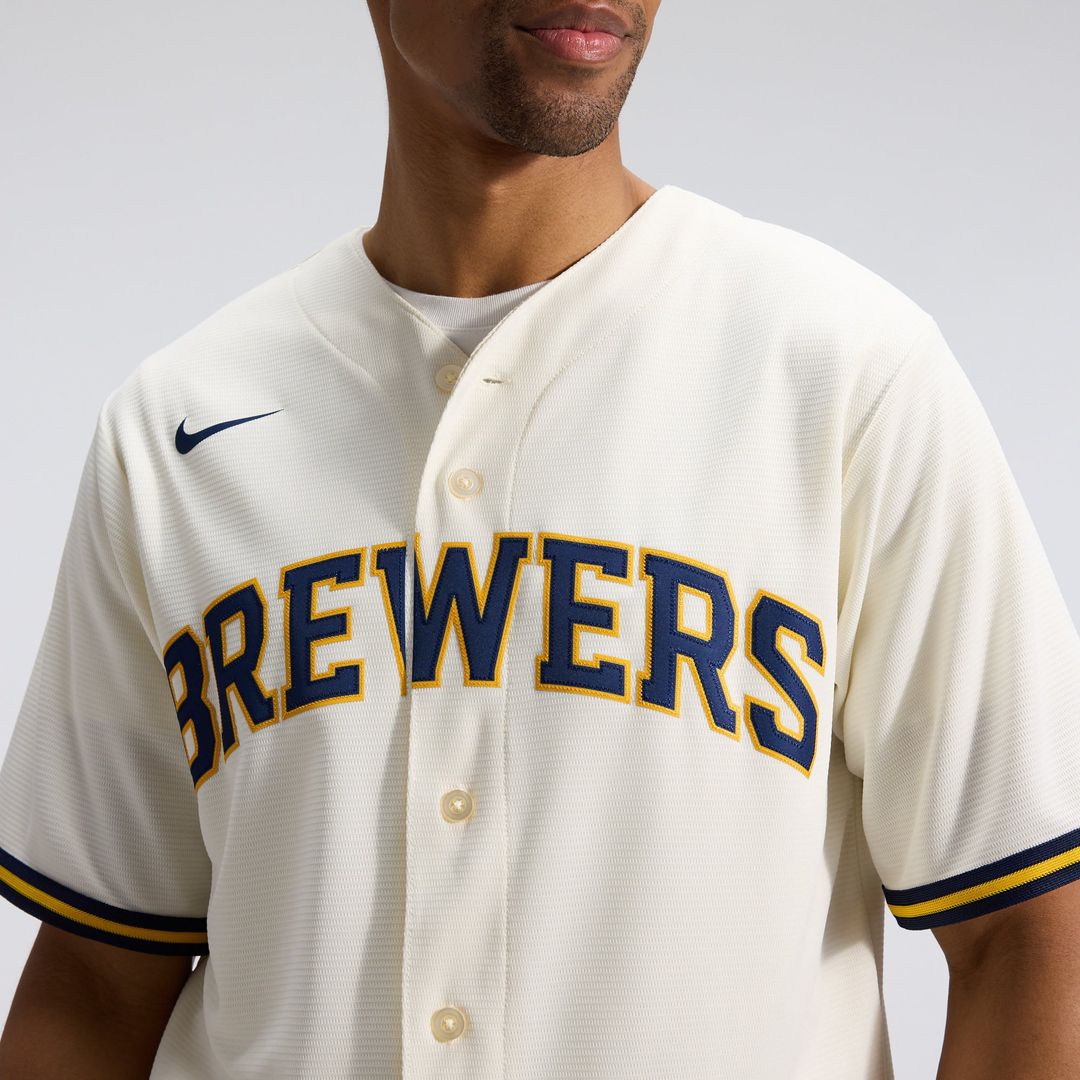 Milwaukee Brewers Nike Home Replica Team Jersey - Cream | MLB Fan Gear