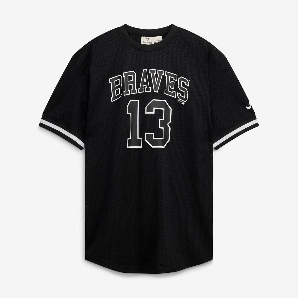 Ronald Acuña Jr. Atlanta Braves Fanatics Big & Tall Heavyweight Mesh Jersey - Black/ White | MLB Fan Gear