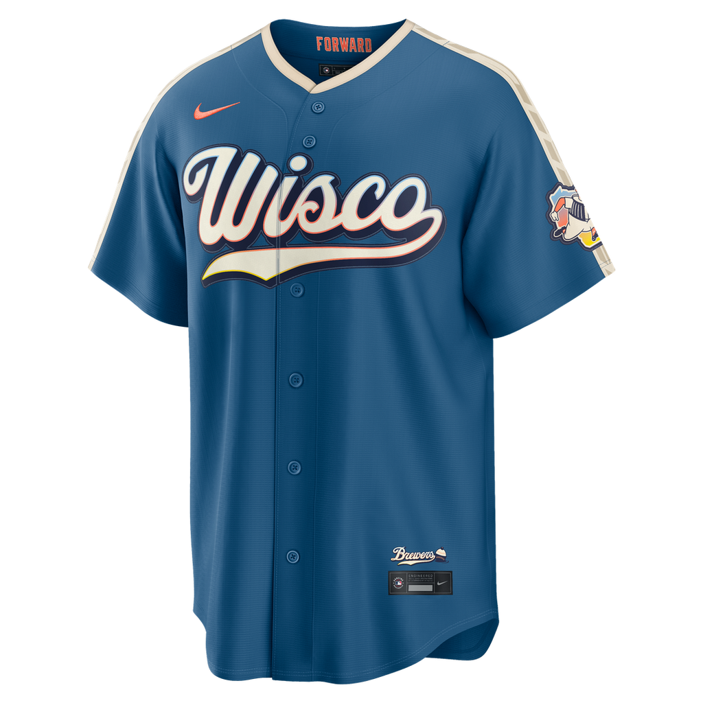 Milwaukee Brewers Nike 2026 City Connect Stadium Jersey - Mineral Blue | MLB Fan Gear