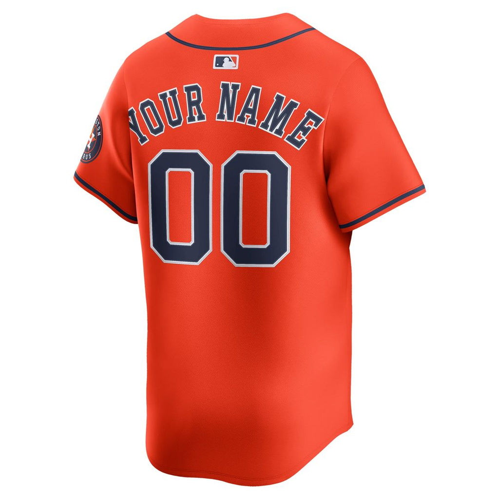 Houston Astros Nike Alternate Limited Custom Jersey - Orange | MLB Fan Gear