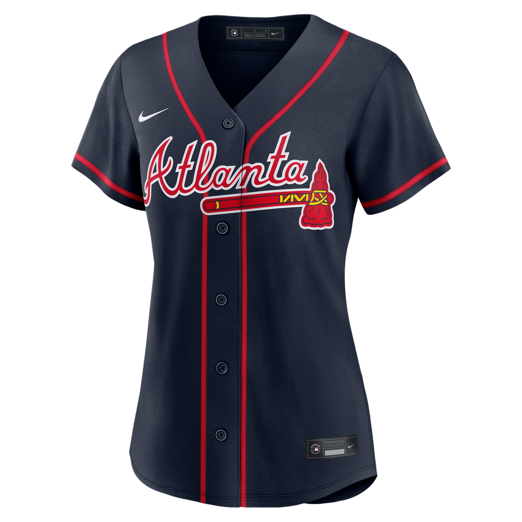 Ronald Acuña Jr. Atlanta Braves Nike Women's Alternate Replica Jersey - Navy | MLB Fan Gear