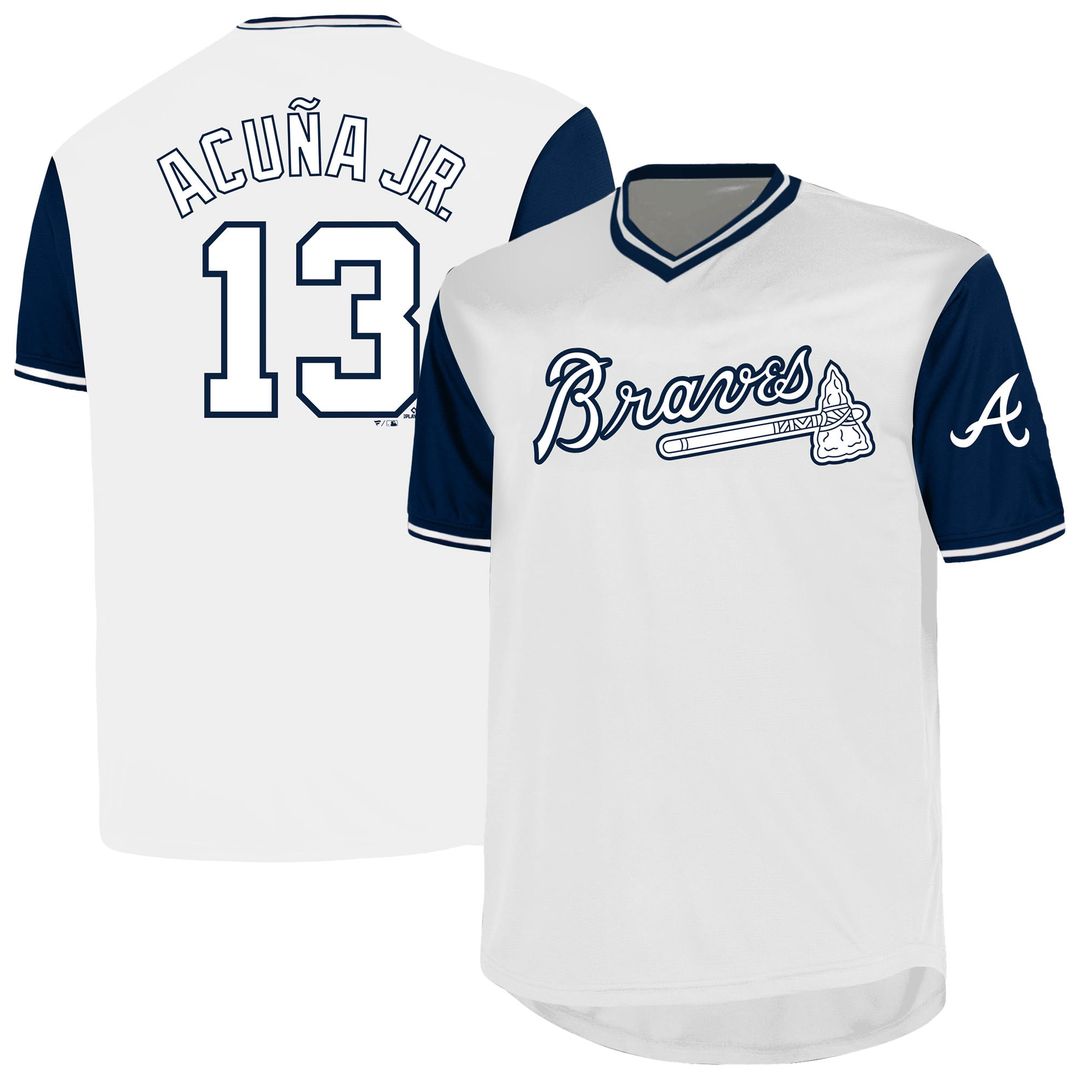 Ronald Acuña Jr. Atlanta Braves Profile Big & Tall Name & Number Jersey - White | MLB Fan Gear