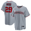 James Wood Washington Nationals Nike Road Replica Jersey - Gray | MLB Fan Gear