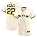 Christian Yelich Milwaukee Brewers Nike Women's Home Replica Player Jersey - Cream | MLB Fan Gear