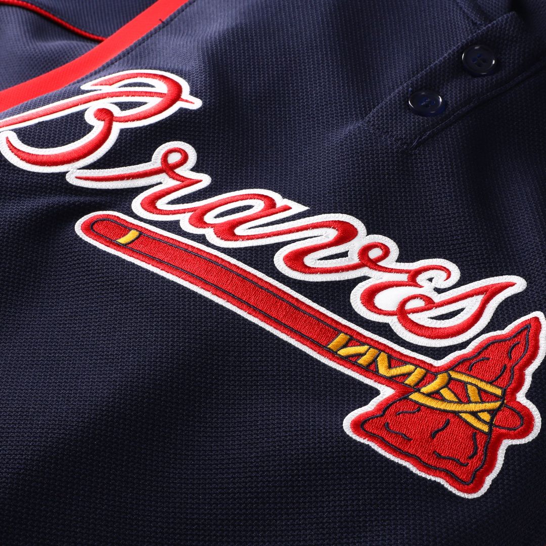 Chipper Jones Atlanta Braves Mitchell & Ness Authentic Batting Practice Jersey - Navy | MLB Fan Gear