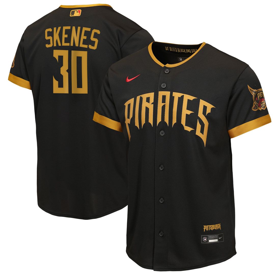 Paul Skenes Pittsburgh Pirates Nike Youth 2026 City Connect Stadium Jersey - Black | MLB Fan Gear