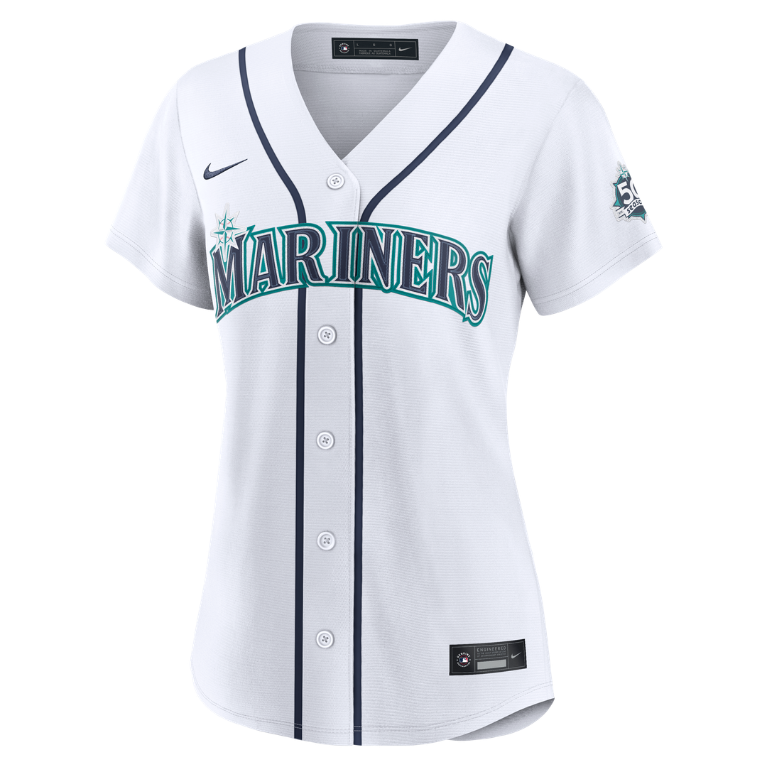 Seattle Mariners Nike Women's Home 50th Season Stadium Jersey - White | MLB Fan Gear