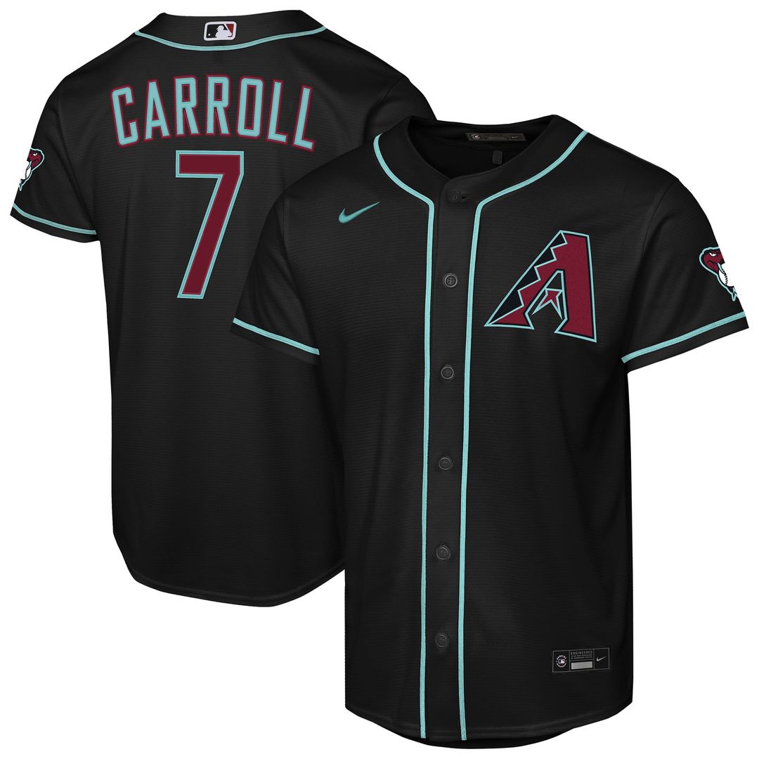 Corbin Carroll Arizona Diamondbacks Nike Youth Alternate Stadium Jersey - Black | MLB Fan Gear