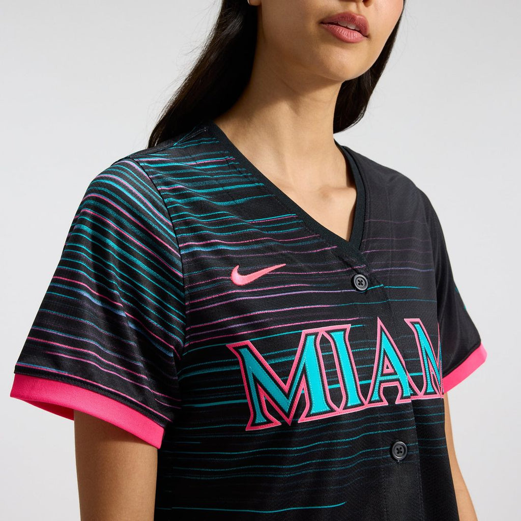 Miami Marlins Nike Women's 2025 City Connect Limited Jersey - Black | MLB Fan Gear