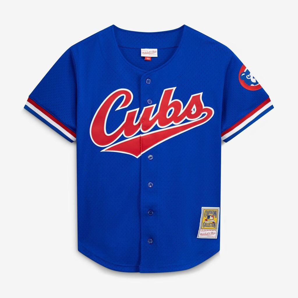 Ryne Sandberg Chicago Cubs Mitchell & Ness Cooperstown Collection 1996 Mesh Batting Practice Button-Up Jersey - Royal | MLB Fan Gear