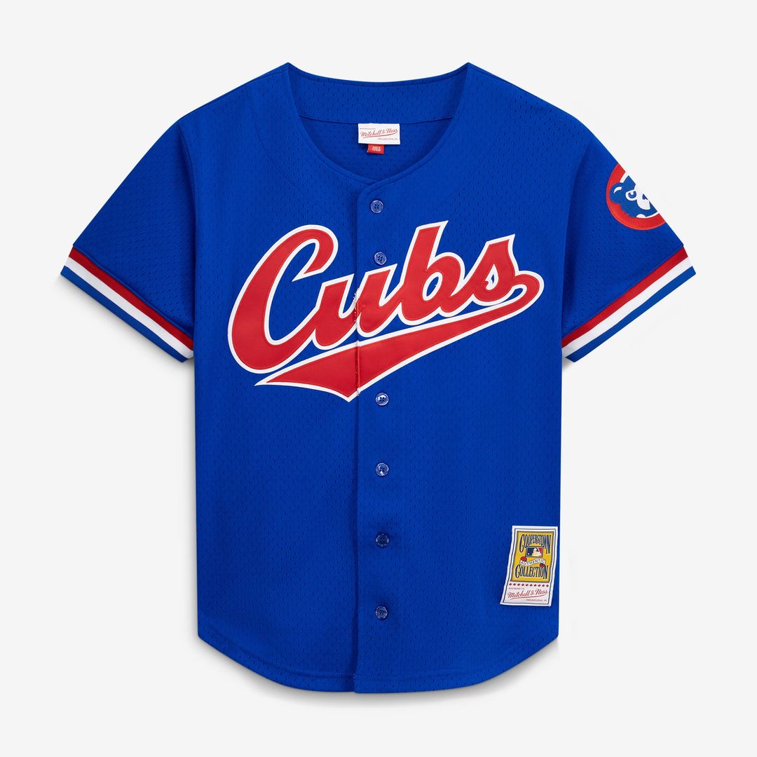 Ryne Sandberg Chicago Cubs Mitchell & Ness Cooperstown Collection 1996 Mesh Batting Practice Button-Up Jersey - Royal | MLB Fan Gear
