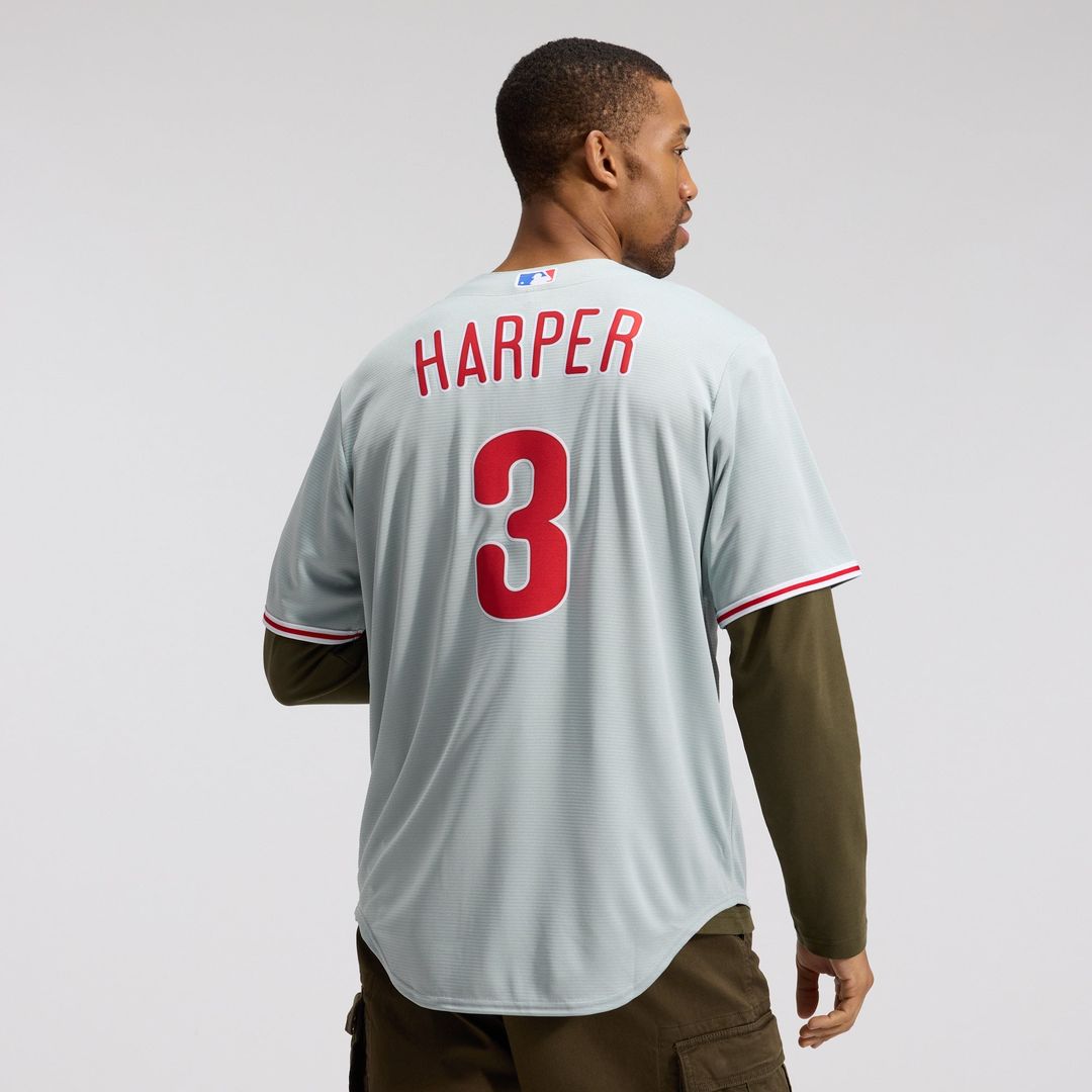Bryce Harper Philadelphia Phillies Nike Road Replica Jersey - Gray | MLB Fan Gear