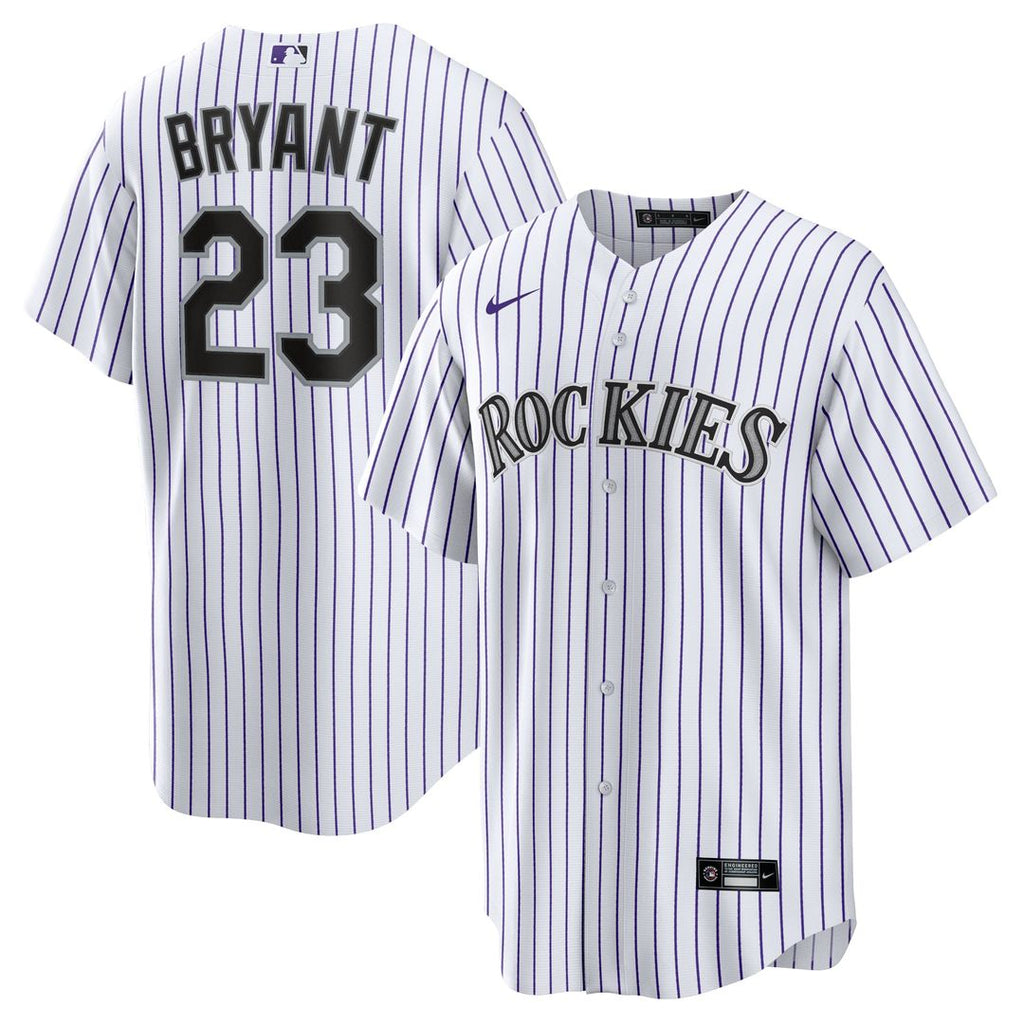 Kris Bryant Colorado Rockies Nike Replica Player Jersey - White/ Purple | MLB Fan Gear