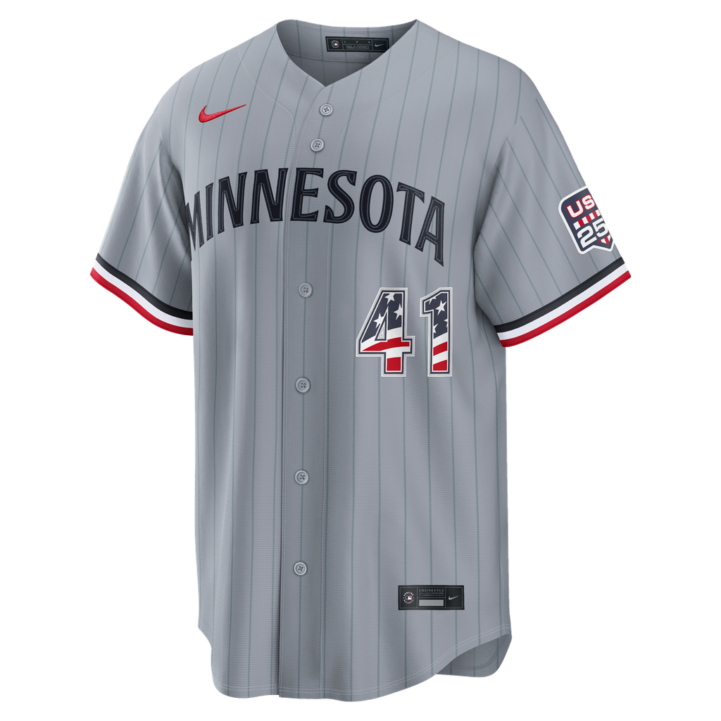 Joe Ryan Minnesota Twins Nike USA 250 Fourth of July Road Stadium Jersey - Gray | MLB Fan Gear
