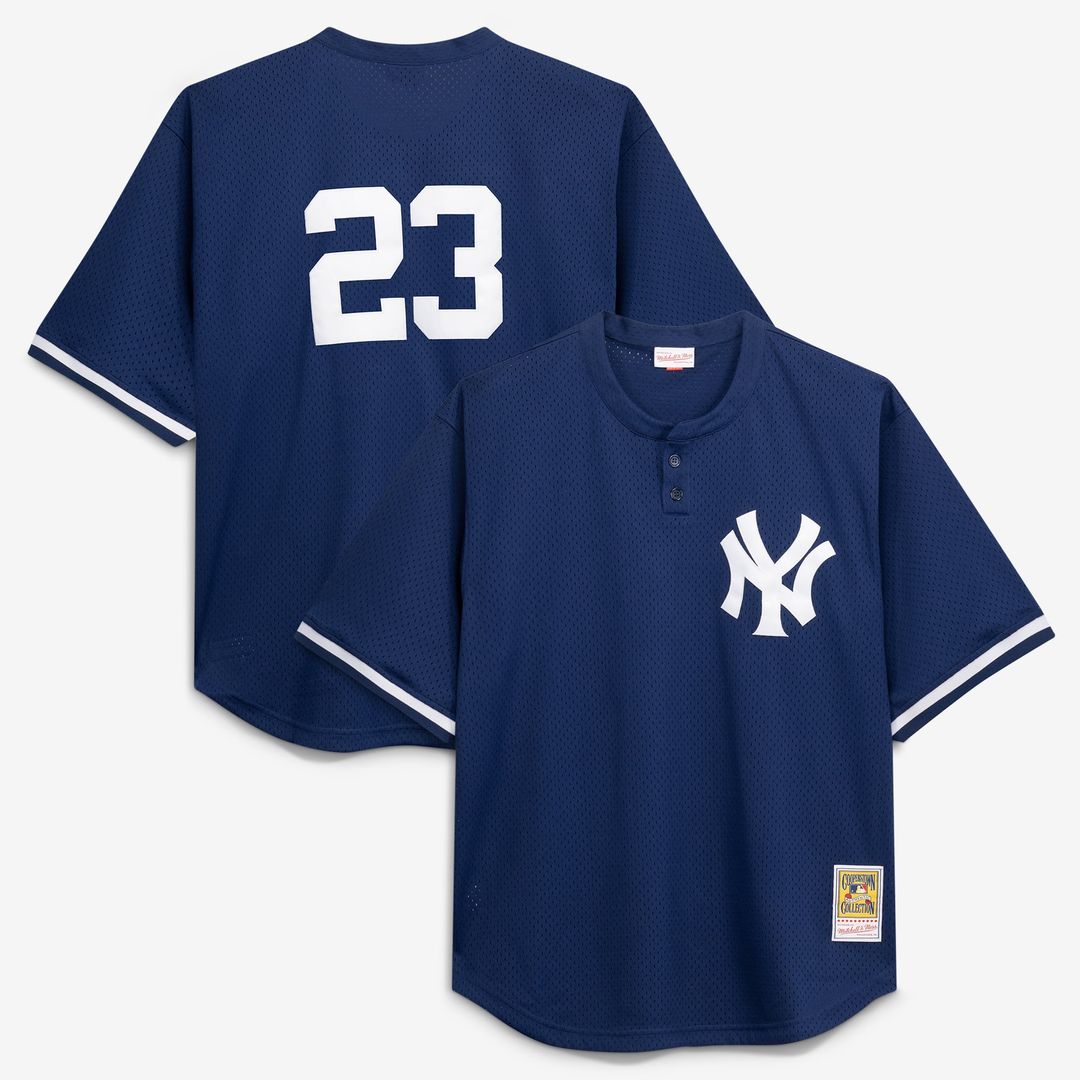 Don Mattingly New York Yankees Mitchell & Ness Cooperstown Collection Big & Tall Mesh Batting Practice Jersey - Navy | MLB Fan Gear