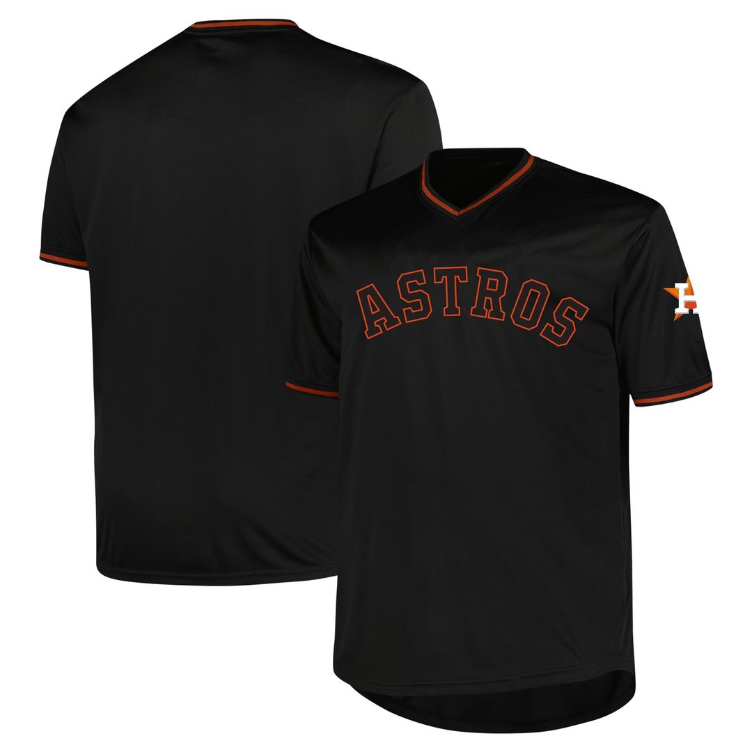 Houston Astros Profile Big & Tall Pop Fashion Jersey - Black | MLB Fan Gear