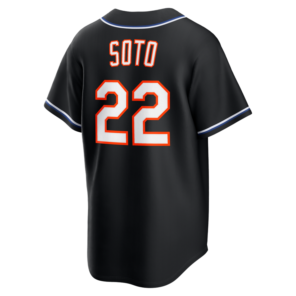 Juan Soto New York Mets Nike Fashion Replica Black Out Jersey | MLB Fan Gear