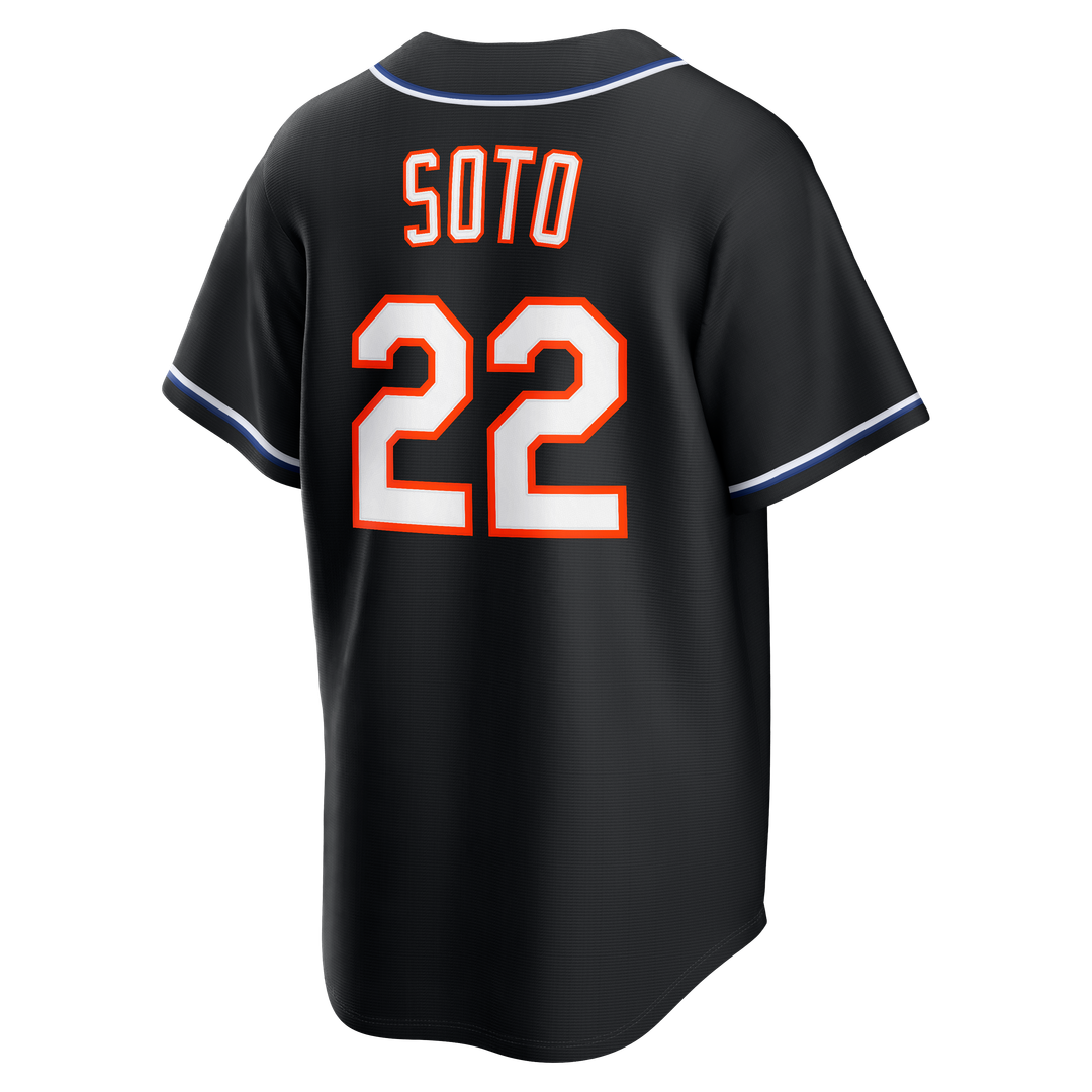 Juan Soto New York Mets Nike Fashion Replica Black Out Jersey | MLB Fan Gear