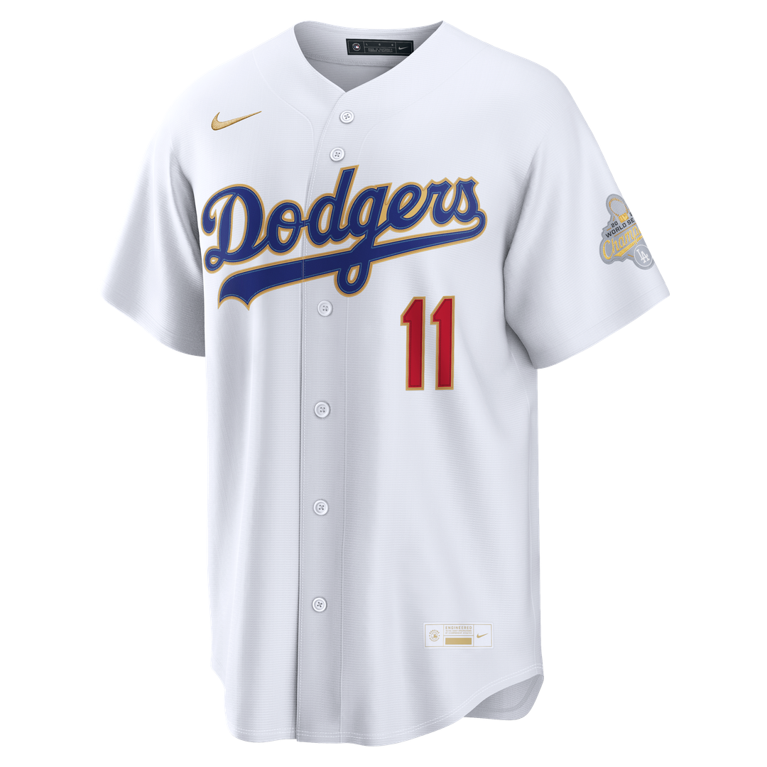 Roki Sasaki Los Angeles Dodgers Nike 2026 Gold Collection Kanji Stadium Jersey - White | MLB Fan Gear