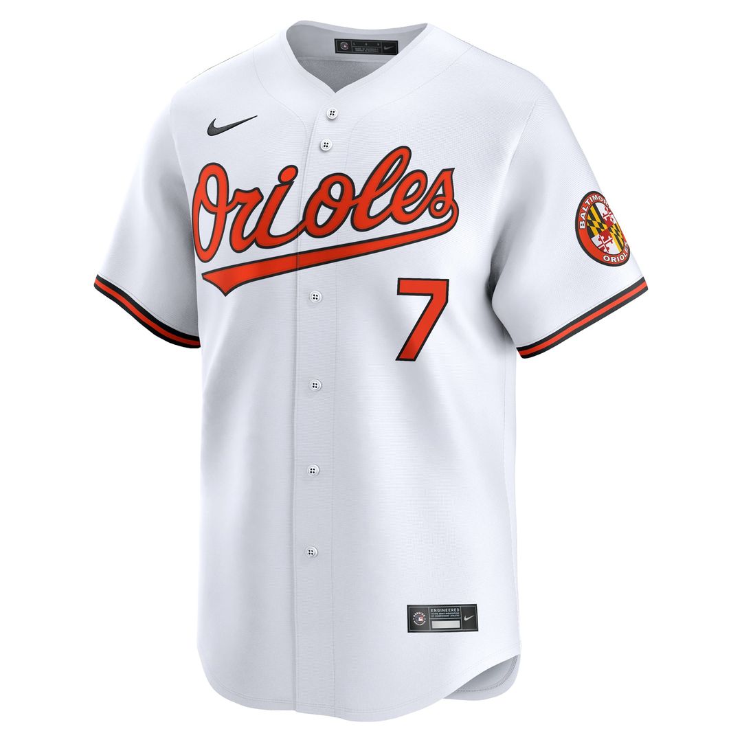 Jackson Holliday Baltimore Orioles Nike Home Limited Player Jersey - White | MLB Fan Gear