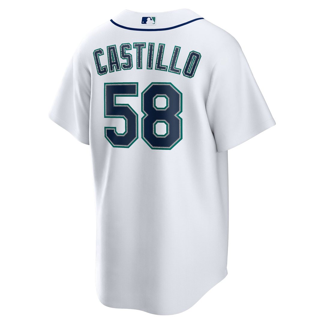 Luis Castillo Seattle Mariners Nike Home Replica Jersey - White | MLB Fan Gear