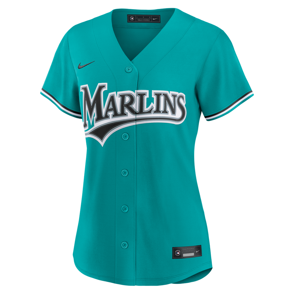 Miami Marlins Nike Women's Alternate Replica Jersey - Teal | MLB Fan Gear