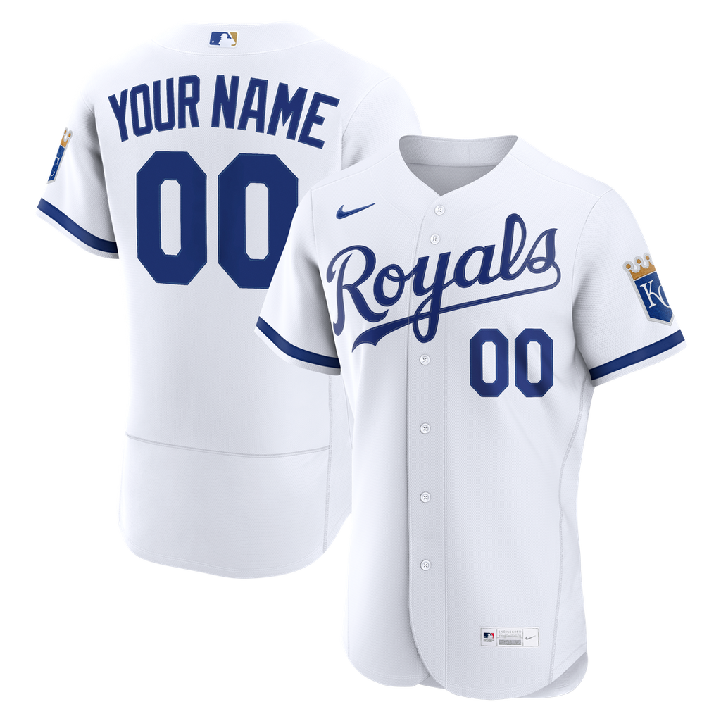 Kansas City Royals Nike Home Authentic Custom Jersey - White | MLB Fan Gear