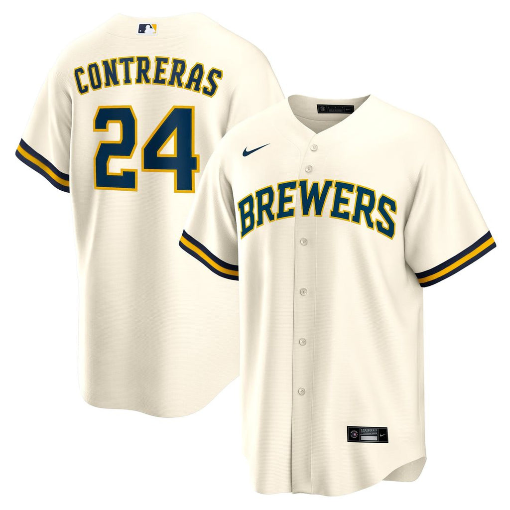 William Contreras Milwaukee Brewers Nike Home Replica Jersey - Cream | MLB Fan Gear