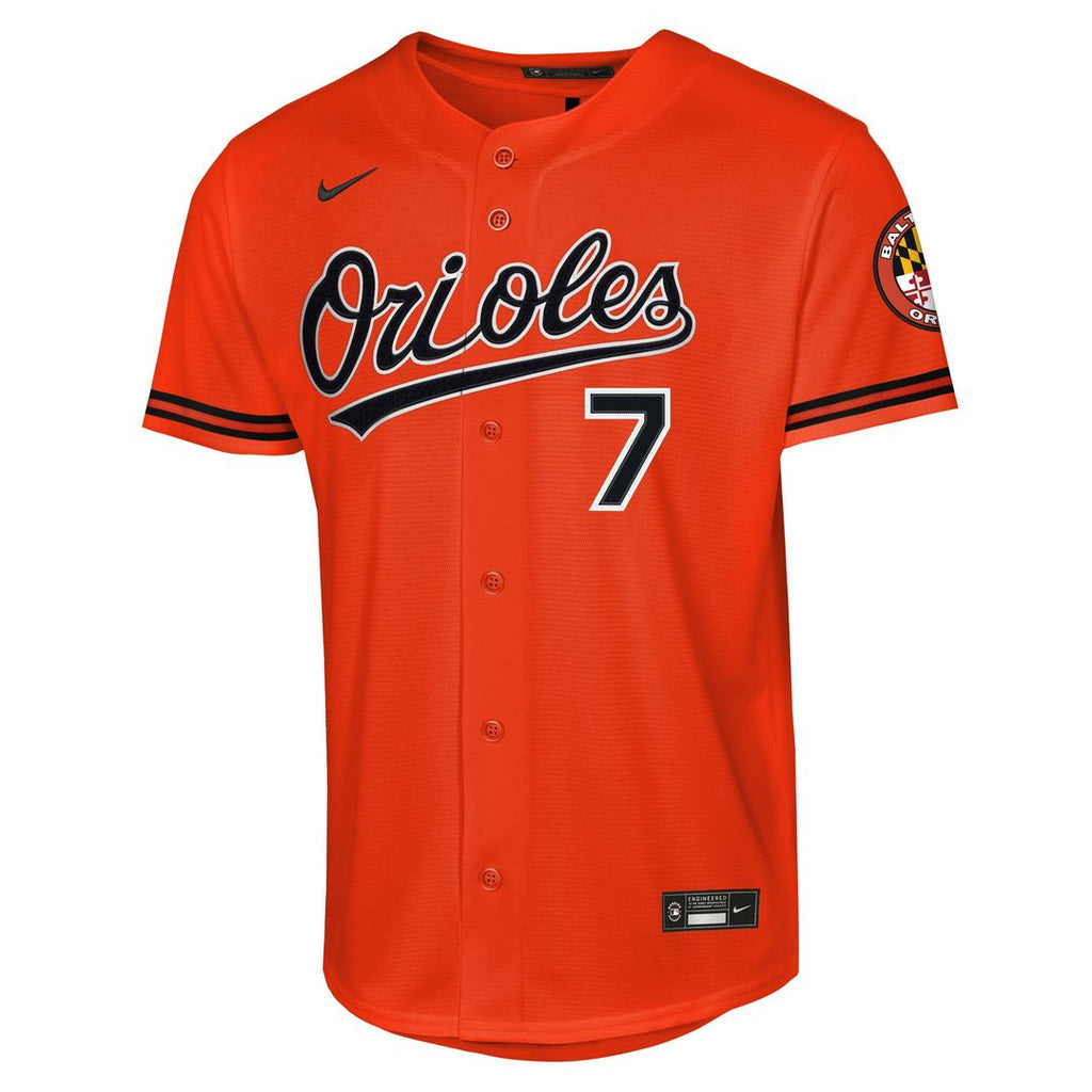 Jackson Holliday Baltimore Orioles Nike Youth Alternate 2 Stadium Player Jersey - Orange | MLB Fan Gear